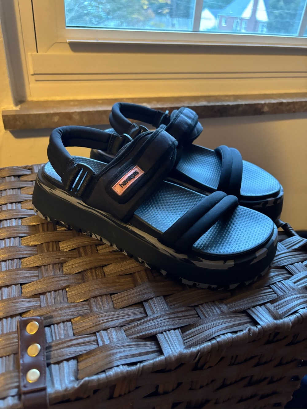 Havaianas Black Sport Platform Sandals